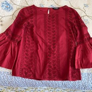 Express red blouse